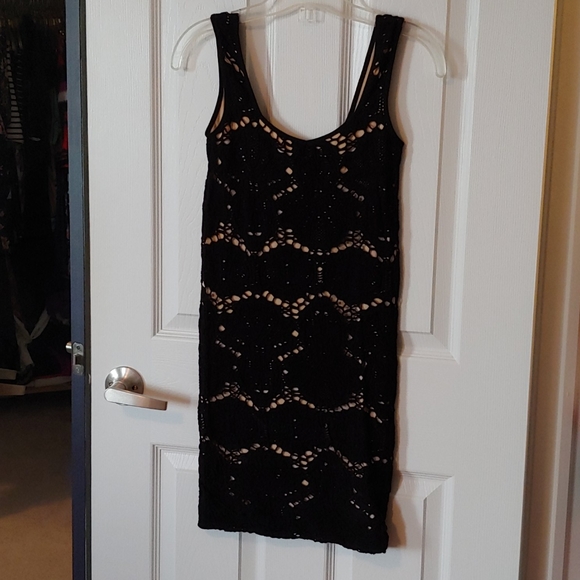 Black stretch netting/lace dress - Picture 6 of 6